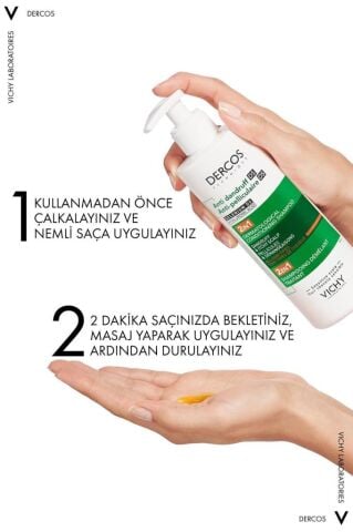 Vichy Dercos 2’si 1 Arada Kepek Karşıtı & Nemlendirici Şampuan 390ml
