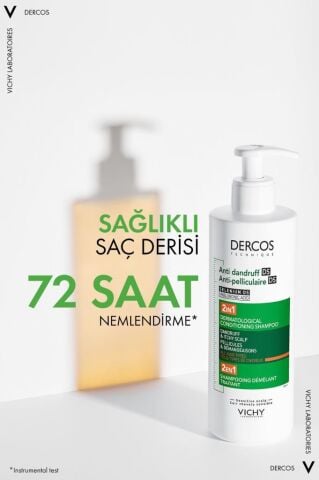 Vichy Dercos 2’si 1 Arada Kepek Karşıtı & Nemlendirici Şampuan 390ml