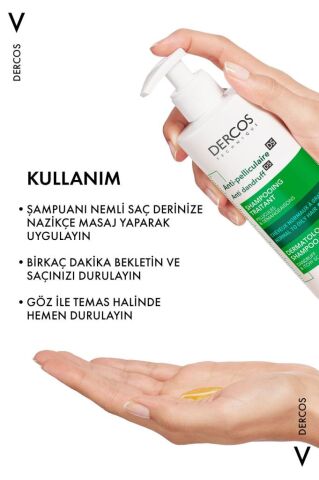 Vichy Dercos Anti-Pel Kepeğe Karşi Etkili Bakim Şampuani -Normal/Yağli Saçlar 390 ml