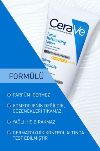 Cerave Normal Ve Kuruya Dönük Ciltler Için Spf30 Güneş Korumalı Yüz Kremi 52ml