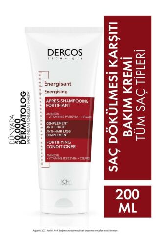 Vichy Dercos Energisant Saç Dökülmesi Karşıtı Saç Kremi 200 ml 3337875678094