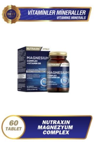 Nutraxin Magnezyum Complex 60 Tablet 250 Mg - Bisiglinat - Taurat - Malat - Sitrat - B6