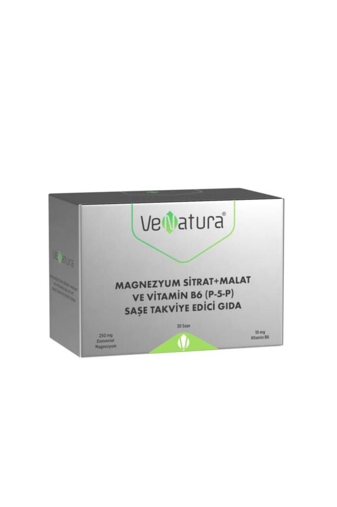 Venatura Magnezyum Sitrat+Malat ve Vitamin B6 (P5P) 30 Saşe