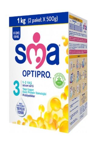 SMA 3 Optıpro Probıyotık Numara Bebek Sütü 1000 Gr
