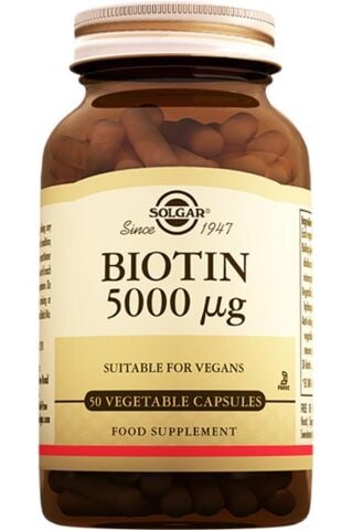 Solgar Biotin 5000 Mcg 50 Kapsül