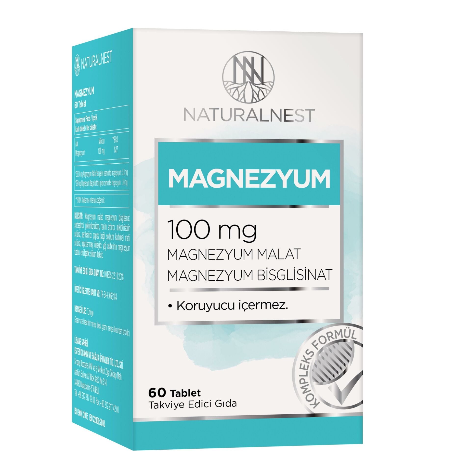 Naturalnest Magnezyum 60 Tablet