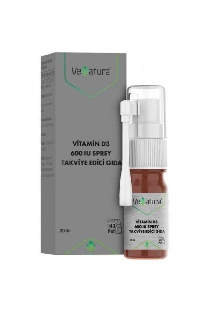 Venatura Vitamin D3 600 Iu Sprey Takviye Edici Gida 20 ml 140 Puf