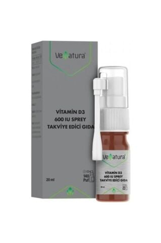 Venatura Vitamin D3 600 Iu Sprey Takviye Edici Gida 20 ml 140 Puf