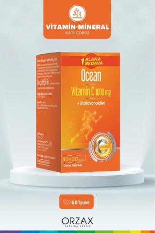 Ocean Vitamin C 1000 mg 30+30 Tablet (60 Tablet)