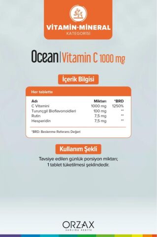 Ocean Vitamin C 1000 mg 30+30 Tablet (60 Tablet)