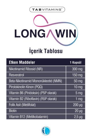 Longawin 30 Bitkisel Kapsül NR Nikotinamid Ribosid NMN Resveratrol PQQ
