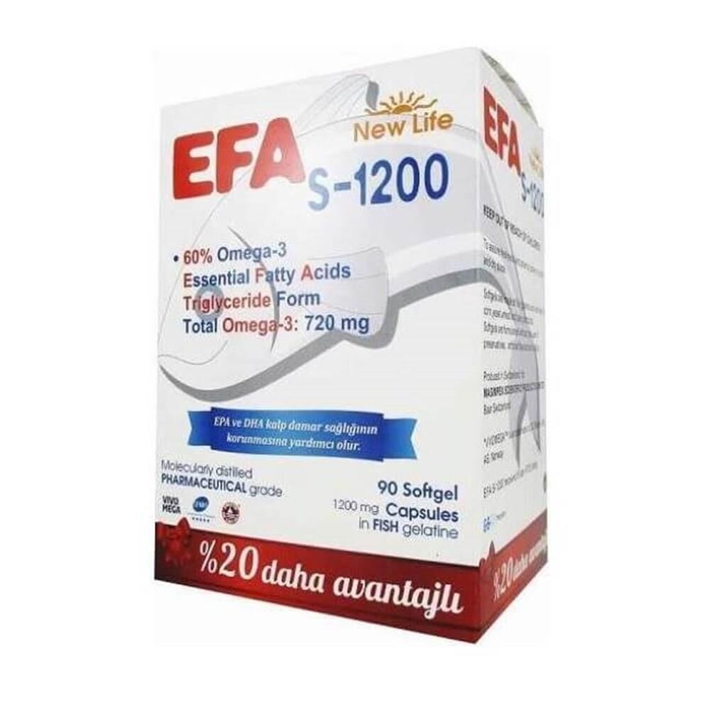 New Life Efa S-1200 Omega 3 90 Kapsül