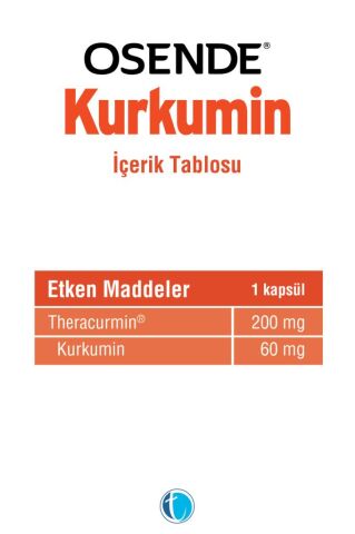 Osende Kurkumin 30 Bitkisel Kapsül Theracurmin