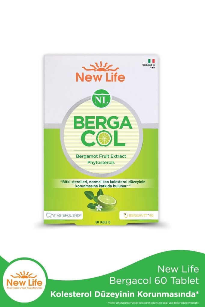 New Life Bergacol 60 Tablet - Bergamot Meyve Ekstresi ve Bitki Sterolleri