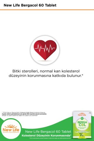 New Life Bergacol 60 Tablet - Bergamot Meyve Ekstresi ve Bitki Sterolleri