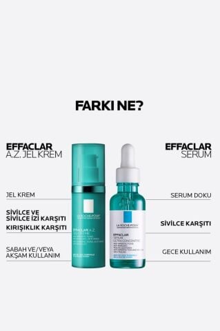 La Roche Posay Effaclar A.Z. %10 Azelaik Asit İçeren Sivilce & Sivilce İzi & Kırışıklık Karşıtı Jel Krem 40ml