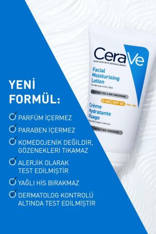 Cerave Spf50+ Güneş Korumalı Nemlendirici Yüz Kremi