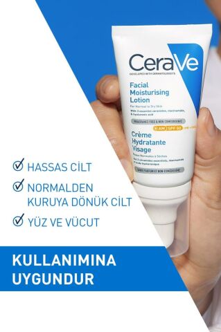 Cerave Spf50+ Güneş Korumalı Nemlendirici Yüz Kremi