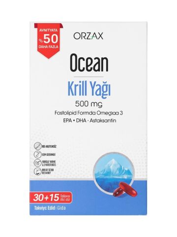 Ocean Krill Oil Avantajlı Paket 30 +15 Softjel Kapsül