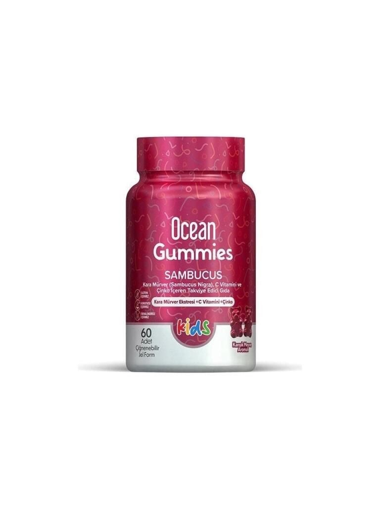 Ocean Gummies Sambucus Kids 60 Adet Çiğnenebilir Jel Form