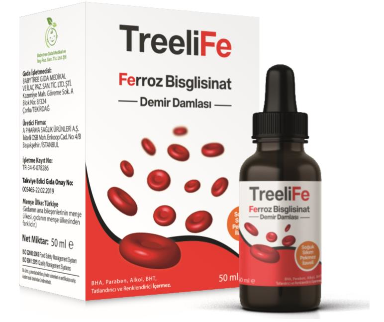 TREELİFE DEMİR DAMLASI 50 ML 03/2022