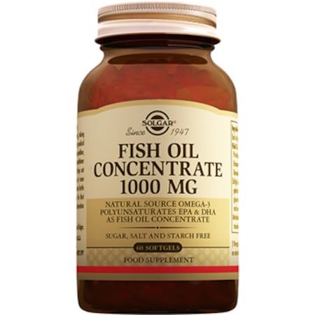 Solgar Fish Oil Concentrate 1000Mg (Balık Yağı) 60Softjel