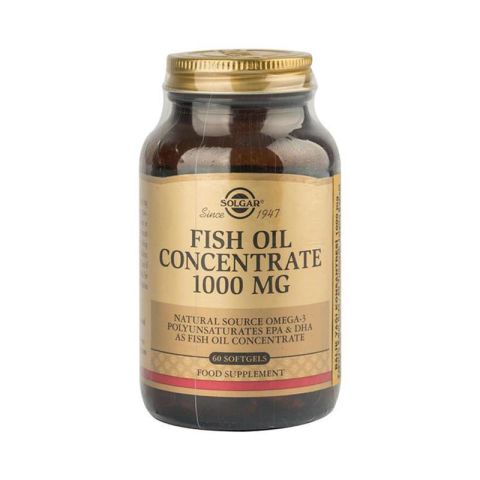 Solgar Fish Oil Concentrate 1000Mg (Balık Yağı) 60Softjel