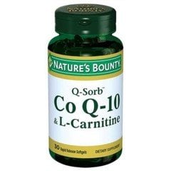 Nature's Bounty Co Q-10 L-Carnitine 30 Yumuşak Kapsül SKT:09/2020