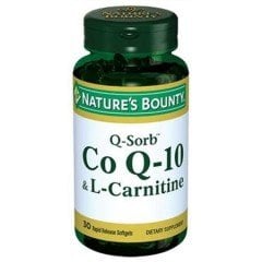 Nature's Bounty Co Q-10 L-Carnitine 30 Yumuşak Kapsül SKT:09/2020