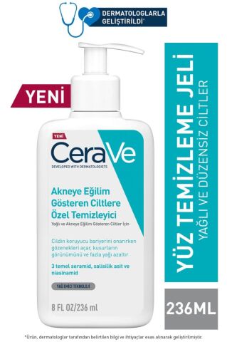 Cerave Yağlı Ve Düzensiz Cilter Için Yüz Temizleme Jeli 236 Ml