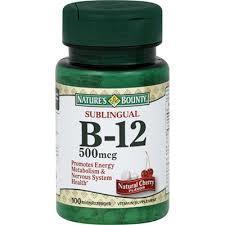 Nature's Bounty B-12 500 mcg 100 Dilaltı Tablet