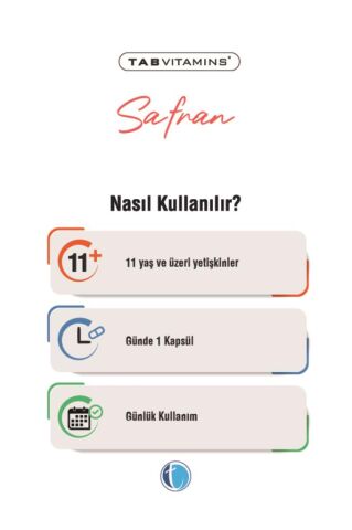 Tabvitamins Safran 50 mg 30 Kapsül