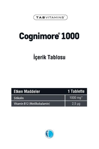 Cognimore 1000 mg Sitikolin 30 Tablet