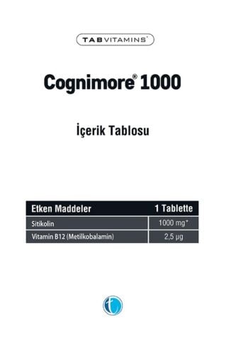 Cognimore 1000 mg Sitikolin 30 Tablet