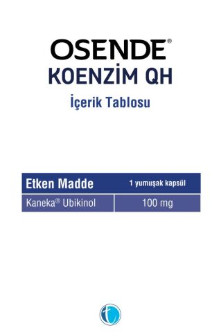 Osende Koenzim Qh 100mg 30 Kapsül