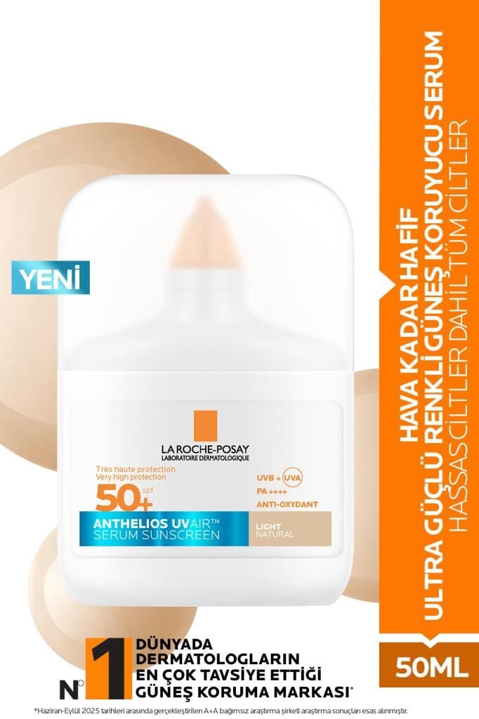 La Roche Posay Anthelios UVAIR SPF50+ Aydınlık Görünüm Veren Ultra Güçlü Renkli Güneş Koruyucu Serum 50 ml