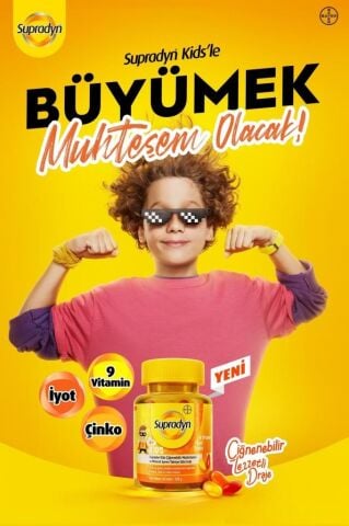 Supradyn Kids 60 Çiğnenebilir Draje | 9 Vitamin, Iyot Ve Çinko Içeren Takviye Edici Gıda