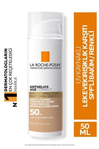 La Roche Posay Anthelios Age Correct Leke Ve Kırışıklık Karşıtı Renkli Krem Spf50