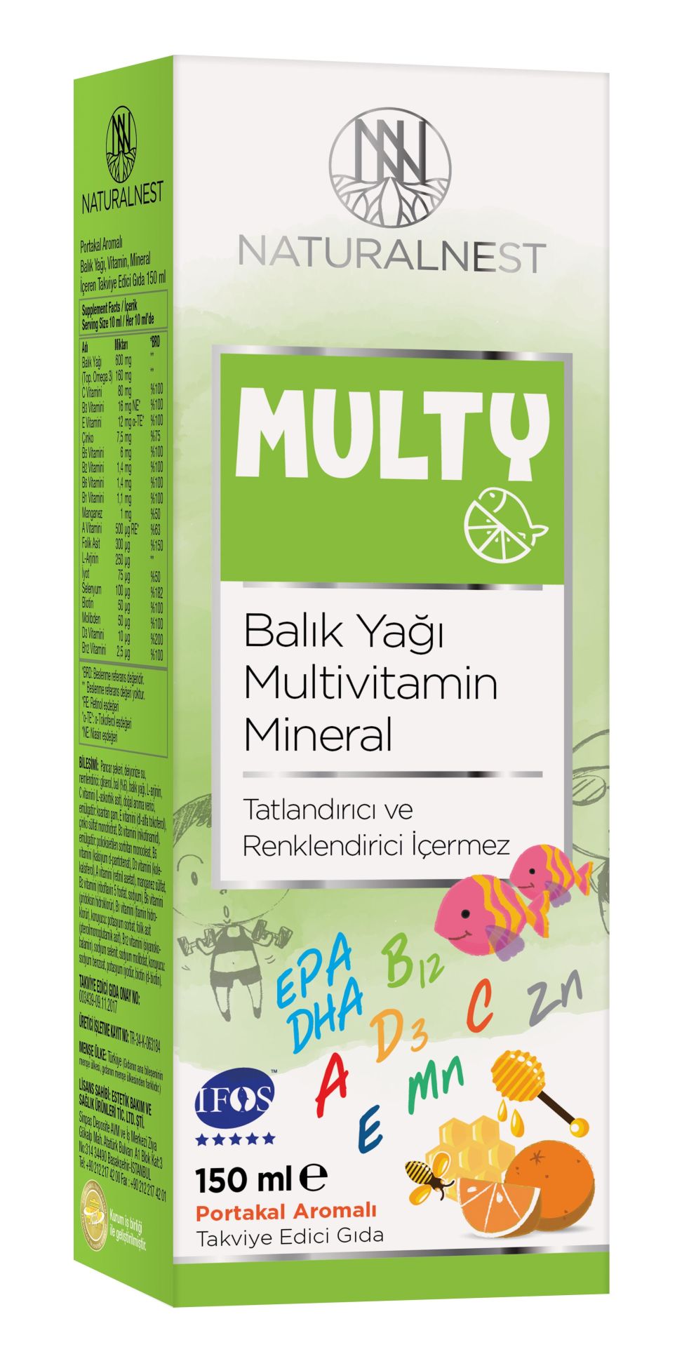Naturalnest Multy 150 Ml Balık Yağı Multivitamin