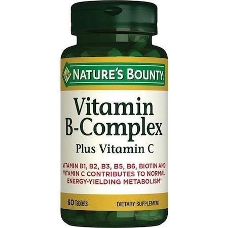 Nature's Bounty Vitamin B-Complex Plus Vitamin C 60 Tablet 01/04/2021