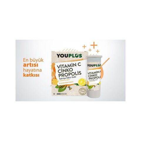 Youplus Vitamin C Çinko Propolis 20 Efervesan Tablet