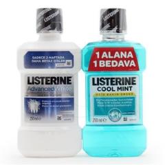 Listerine Advanced White 250 ml+Cool Mint Gargara 250 ml