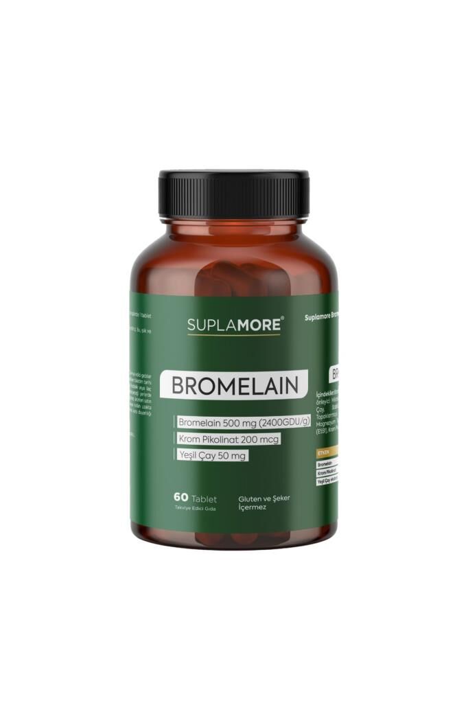 Suplamore Bromelain 500 Mg Krom Pikolinat Yeşil Çay 60 Tablet