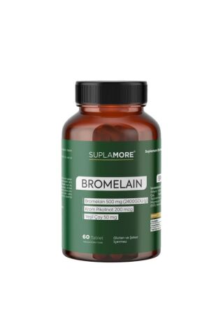 Suplamore Bromelain 500 Mg Krom Pikolinat Yeşil Çay 60 Tablet