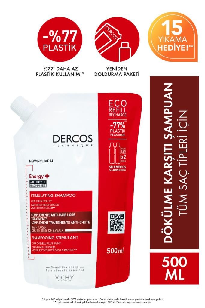 Vichy Dercos Energy+ 500 ML Yeniden Dolum Paketi