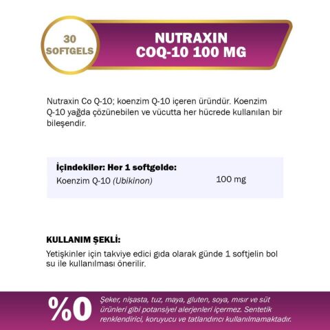 Nutraxin Coq-10 30 Softgel