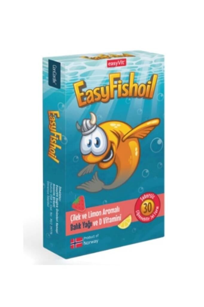 Easy Fishoil Çilek ve Limon Aromalı 30 Çiğneme Tableti