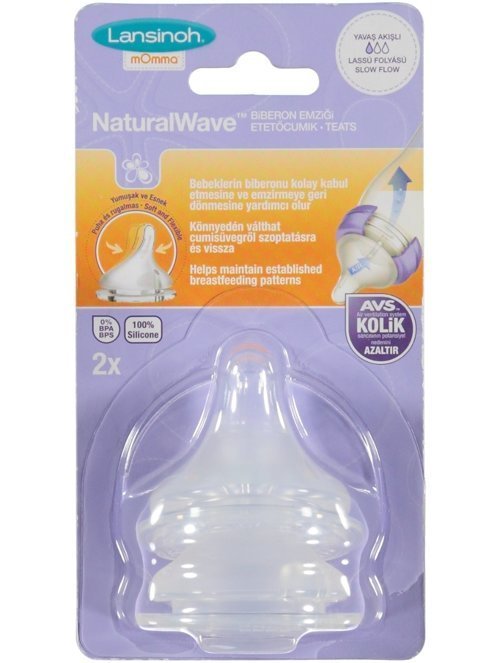 Lansinoh Natural Wave Biberon Emziği_Yavaş Akişli