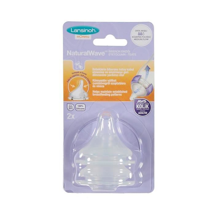 Lansinoh Natural Wave Biberon Emziği_Orta Akişli