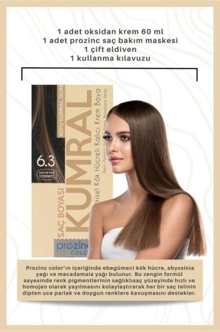 Prozinc Color 6.3 Kumral - Amonyaksız Bitkisel Kalıcı Saç Boyası
